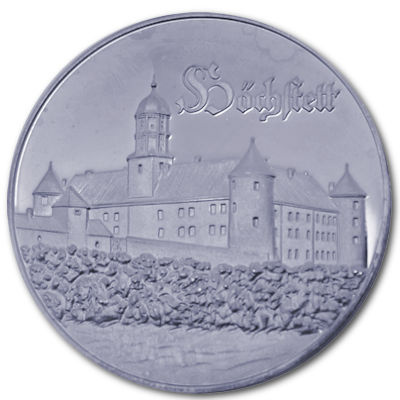900 Jahre Höchstädt (Donau) 999er Feinsilber Medaille ca 15g Motivseite